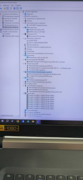 Лаптоп ACER Intel core i7 2.80GHz 16GbDDR4 17inch IPS, 1TSSD,Win10Pro,