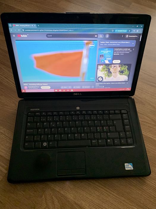 Laptop Dell display 15,6 led,Windows 10,250gb memorie,4gb ram cu incar