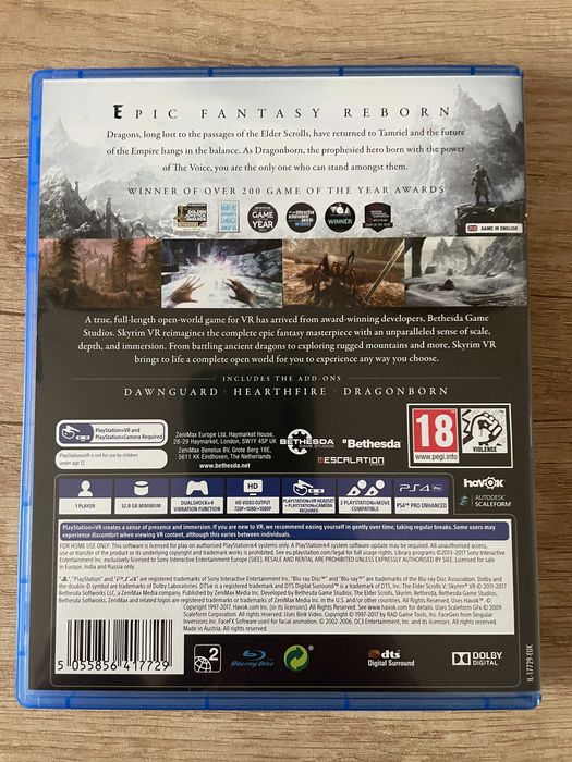 The Elder Scrolls V Skyrim PSVR (PS4)