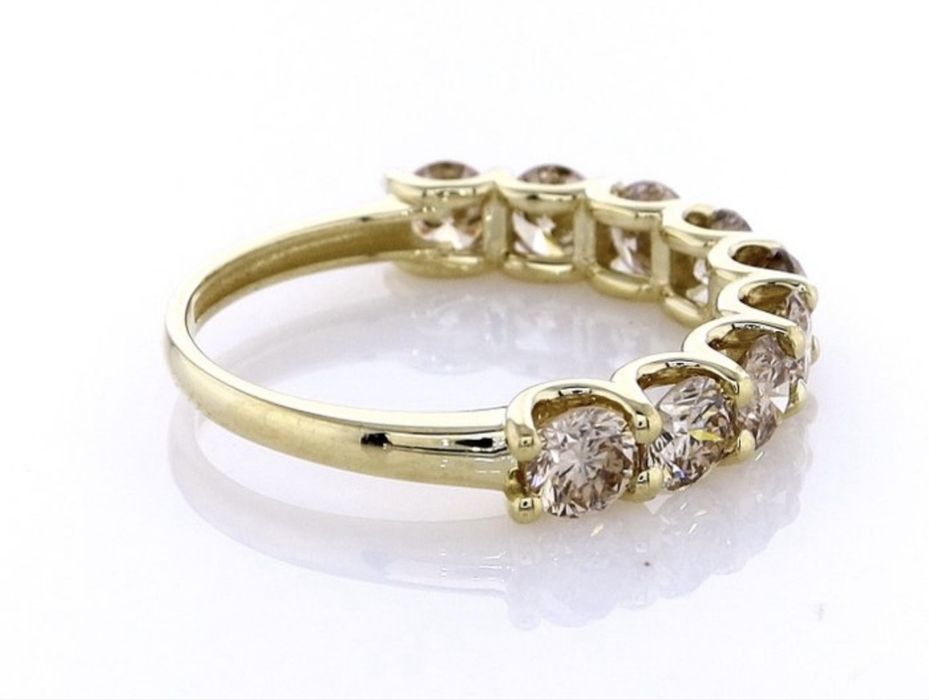 Inel din aur 14K cu 9 diamante naturale de 1,83 ct. certificat IGI