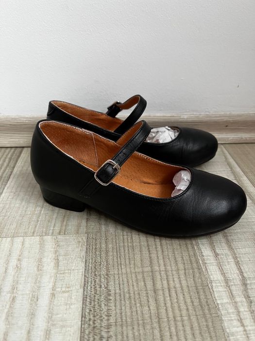 Pantofi pentru dans copii din piele naturala calapod ingust 21 cm