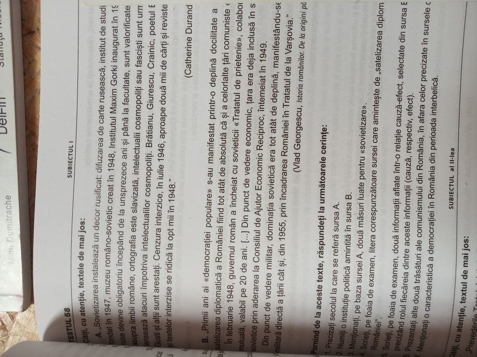 Manuale Bacalaureat Romana Istorie