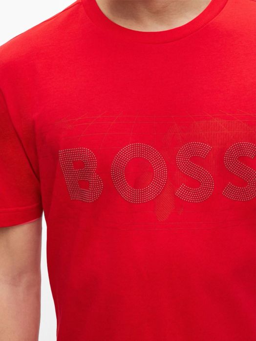 мъжка тениска BOSS – червена с лого