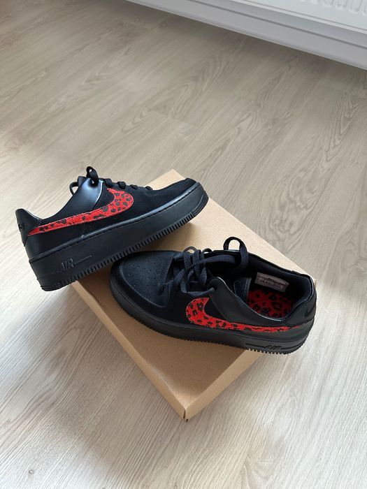 Nike Air Force 1 Sage Low Premium Black Leopard