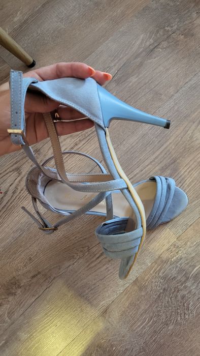 Дамски сини сандали