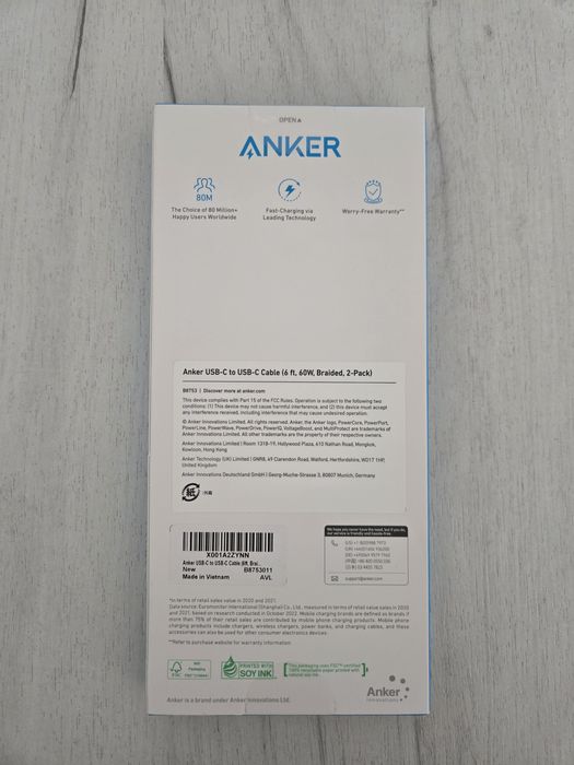 Кабели Anker 60W - 2 бр. комплект