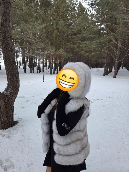Шуба песец белая