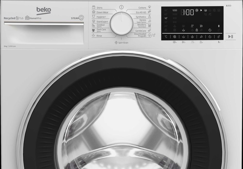 Нова инверторна пералня с пара Beko B3WFU7922WB, 9 кг