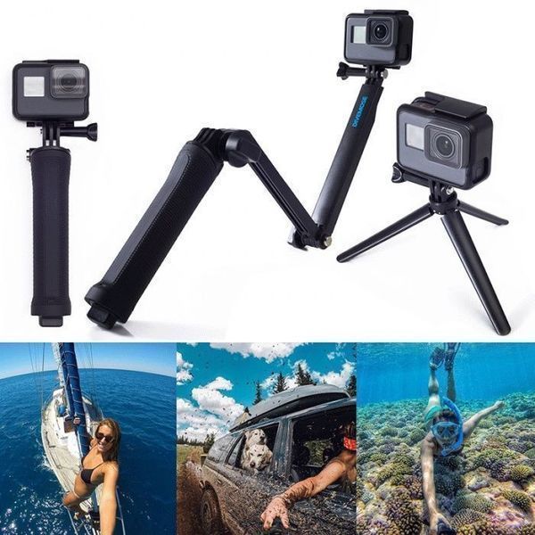3 way стик - трипод - ръкохватка | За GoPro екшън камери и телефони