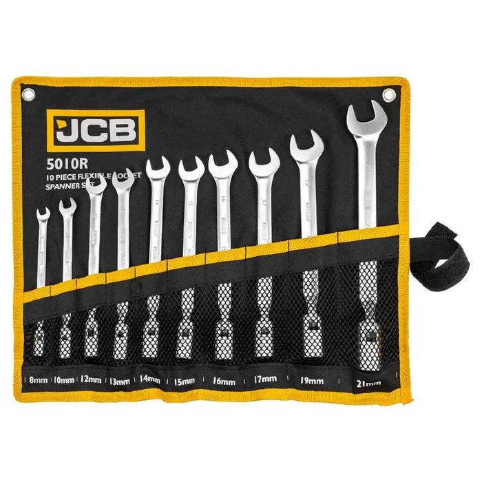 Комплект глухи звездогаечни ключове JCB 5010R – 10 части, 8–21 мм