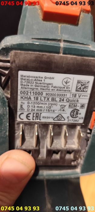 bormasina filetanta percutie aspirator Metabo KH 18 LTX BL 24 acc bun