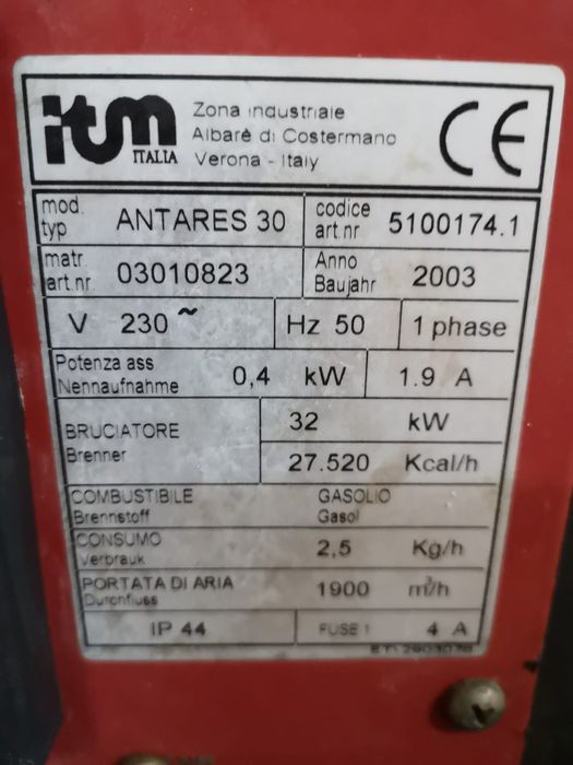 Tun caldura 30kw Antares 30