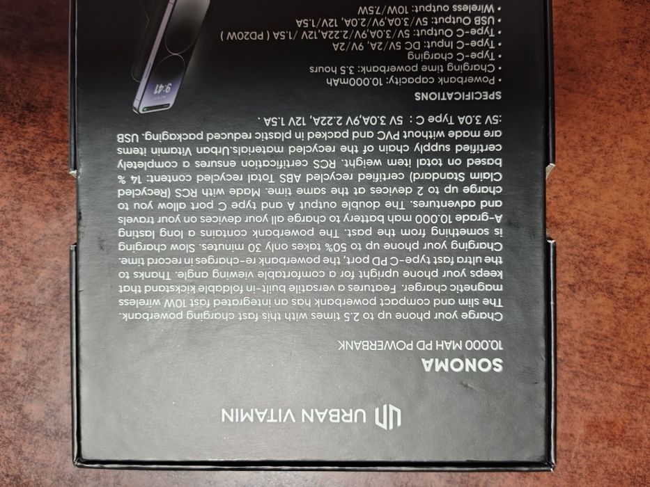 Powerbank  wireless Sonoma Urban Vitamin