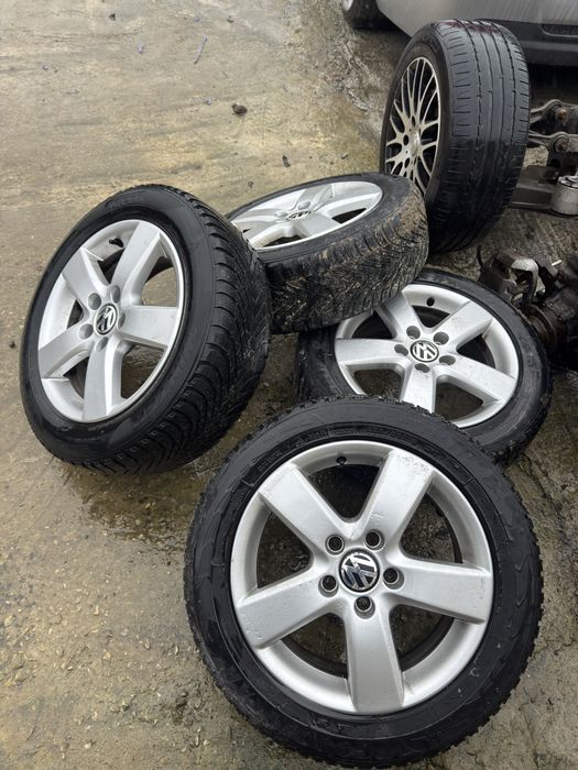 Jante aliaj 16 cu anvelope iarna Vw golf 5 skoda octavia superb caddy