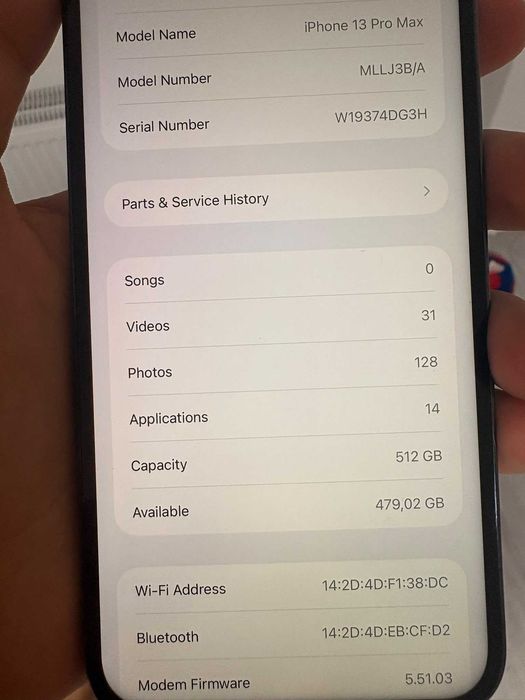 iPhone 13 Pro Max 512GB Sierra Blue – Sanatate Baterie 100%