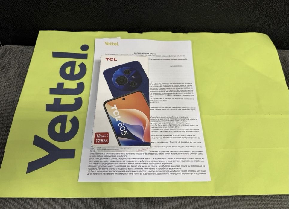ЧИСТО НОВ 128GB 128GB TCL 605 Yettel Гаранция 2029г. Black