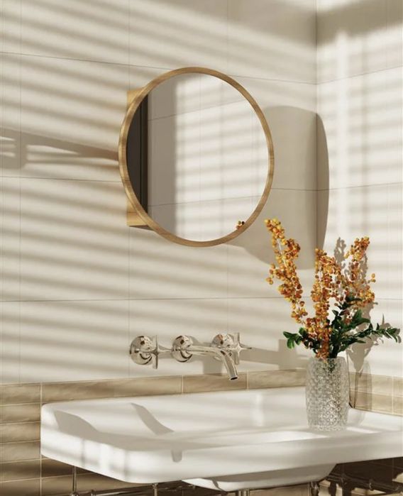 Етажерка с кръгло огледало