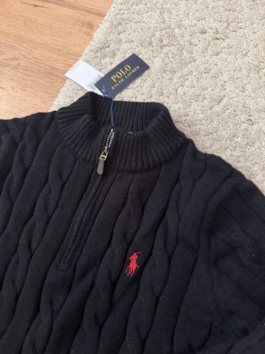 Quarter zip polo ralph lauren negru