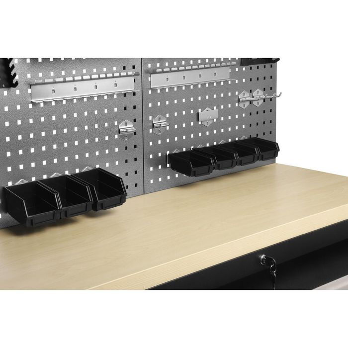 Set mobilier cu roti pentru atelier, banc de lucru mobil, 6 sertare, 3