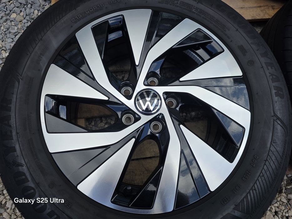 Лети джанти 16ки 5х112 VW + летни гуми 215/60/16 GoodYear