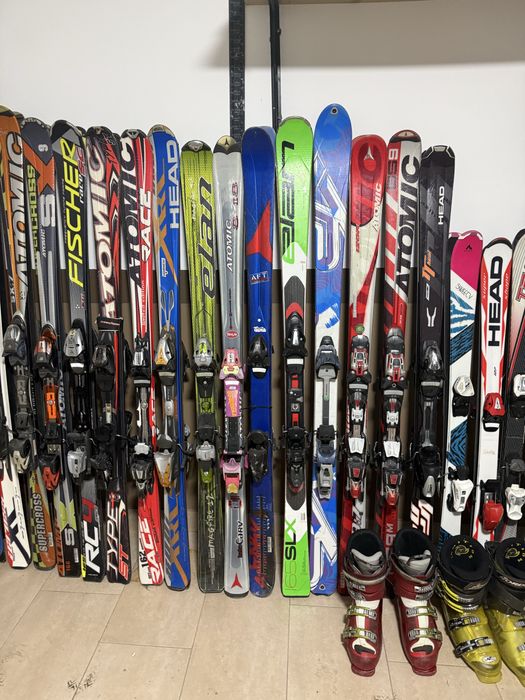 Set schiuri + clăpari diverse mărci (Head, Atomic, Fischer etc.