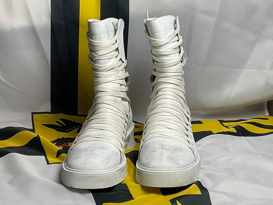 Julius SS14 Runway Mommy white boots