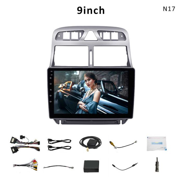 9" Android 12 Мултимедия Peugeot 307 02-10 GPS навигация  пежо екран