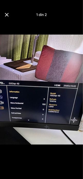 Monitor Lenovo Legion 31.5” 144hz