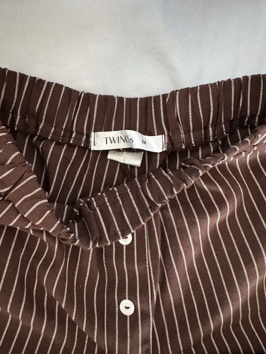 Штаны шоколадные в полоску