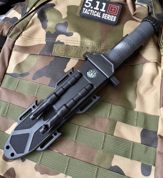 ловен нож тактическият+компас+кремък+точило за оцеляване Columbia USA