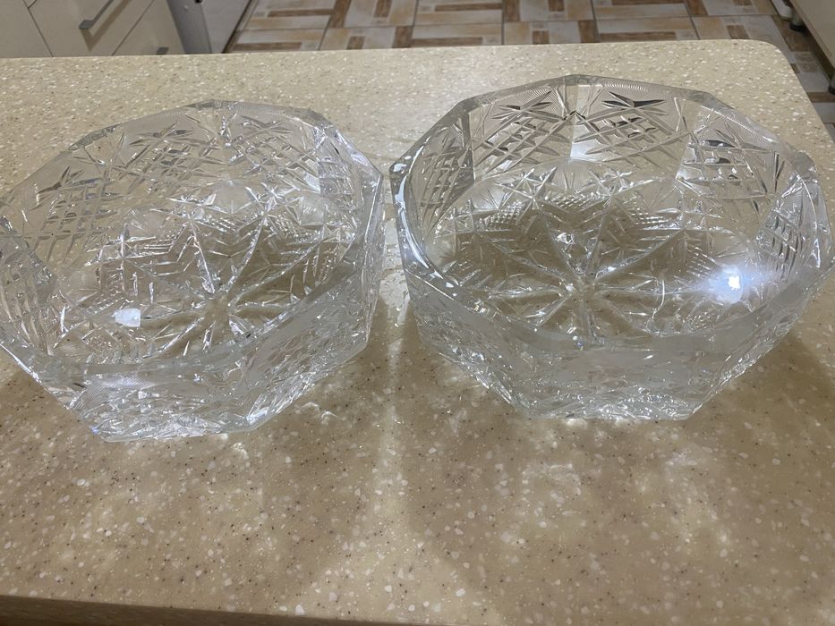 Хрустальная ваза для салата и фруктов