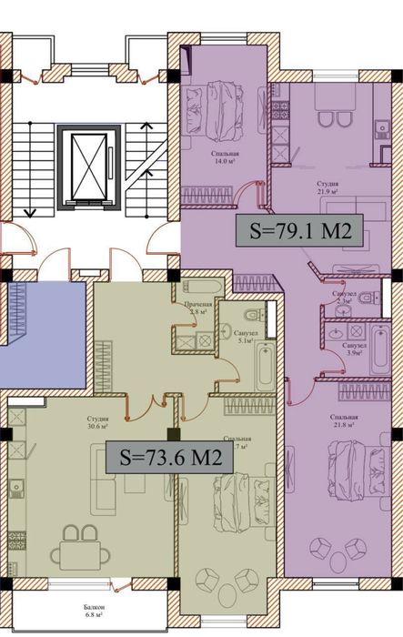 Продается новостройка на ЖК CARAVAN AVENUE Метро Максимка 2/13/13 75м2