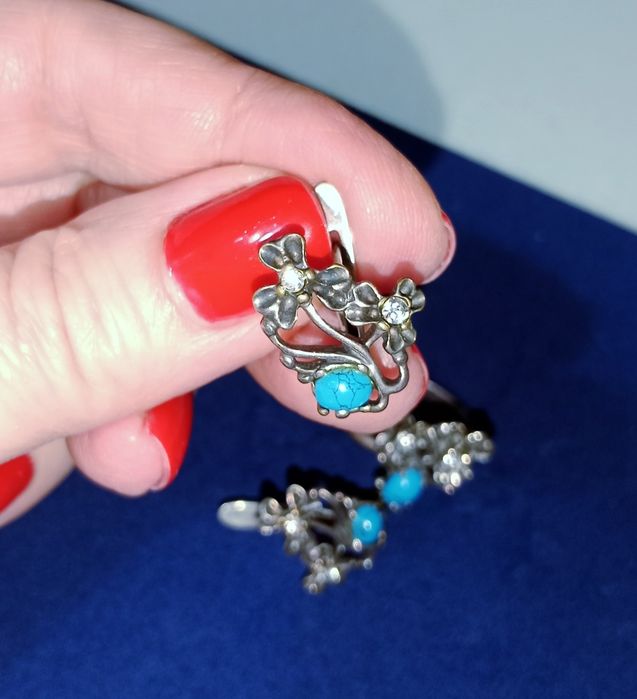 Продам серебро чернёное - кольца и серьги