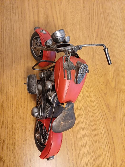 Motocicleta vintage metal macheta figurina jucarie 29cm, retro, mare
