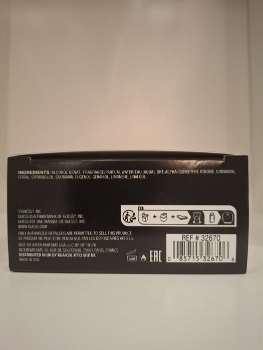 Guess Uomo Intenso, 100ml, Eau de Parfum,Parfum pentru bărbați