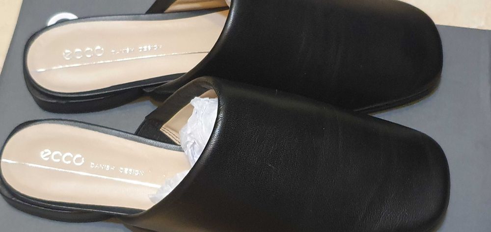 Papuci Ecco piele naturala