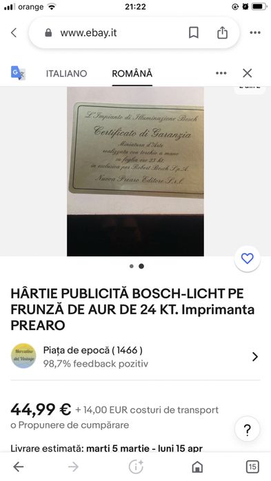 Hartie foita de aur bosch