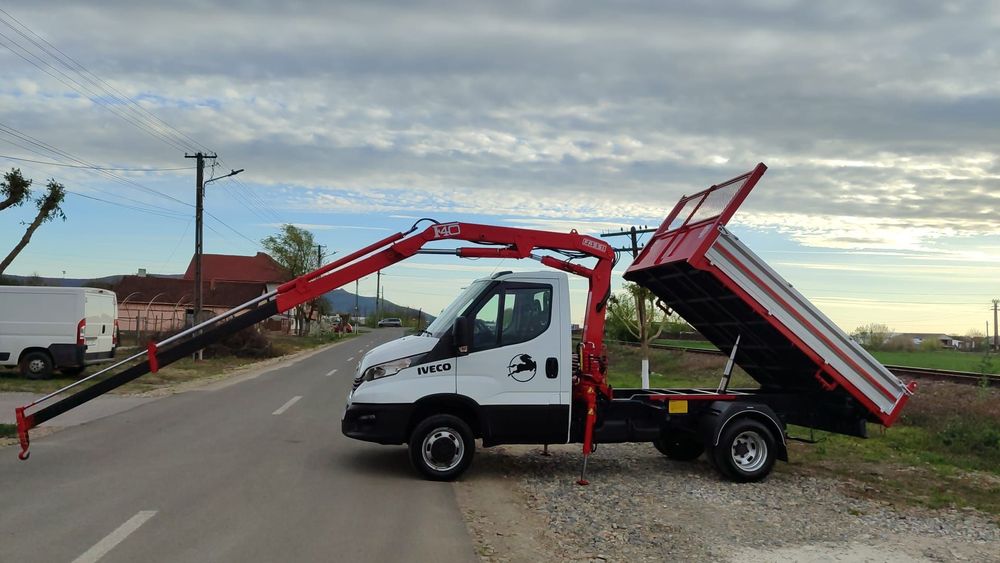 Iveco Daily 35c18 - 2020 - Basculabil cu Macara - Rar Efectuat! - Numere Valabile!
