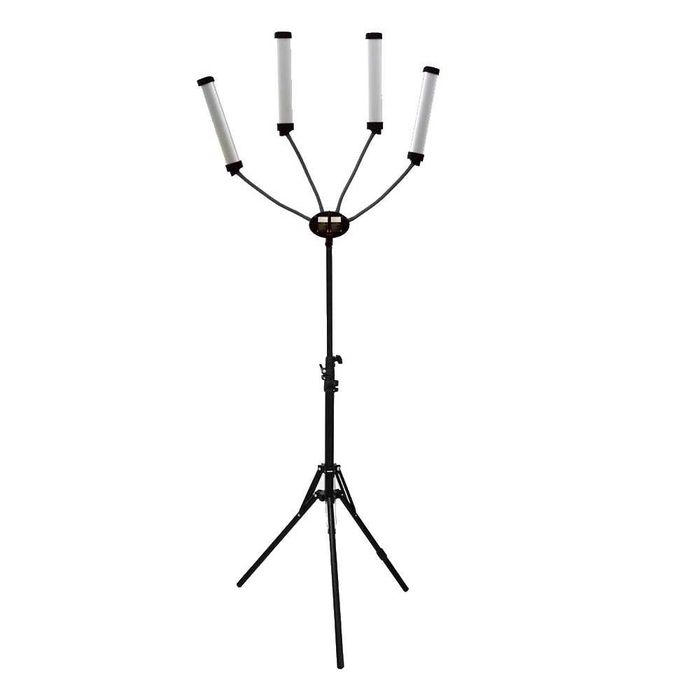 Lampa LED 4 brate, Ring Light lumina rece/calda, stativ,suport,geanta