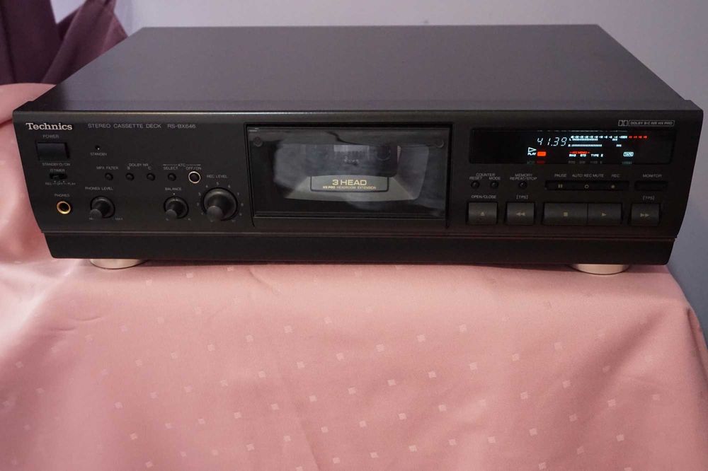 TECHNICS RS-BX646 cass.deck cu 3 capete , impecabil tehnic