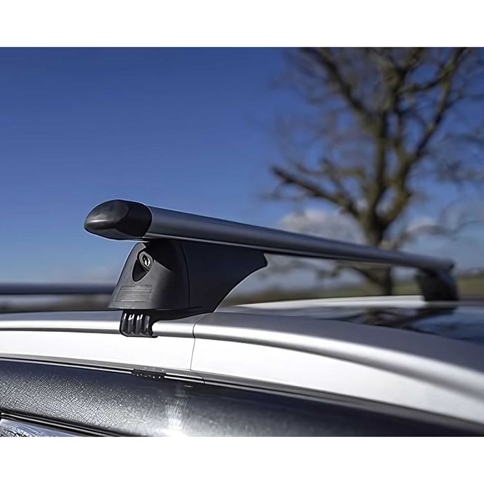 К-т Алуминиеви Греди Багажник Плътен Рейлинг 120см за Кола Автомобил