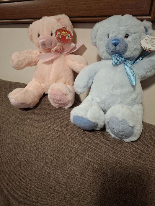 Две мечета плюшени синьо и розо