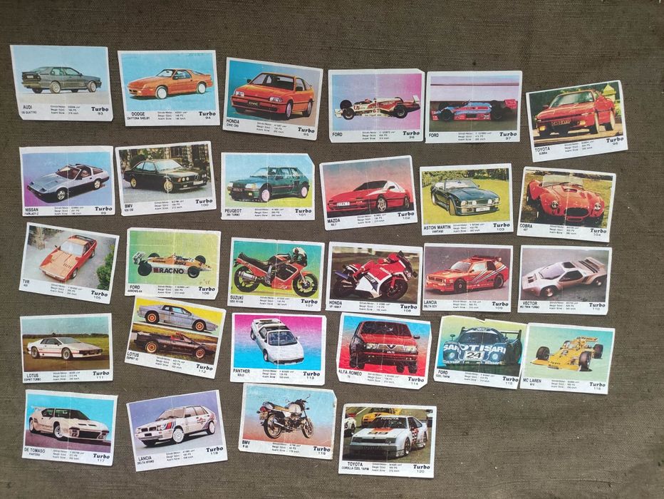 Продавам картинки и опаковки от дъвки Турбо