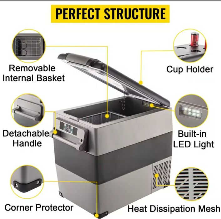 Frigider cu compresor vevor 12v/24v/220v