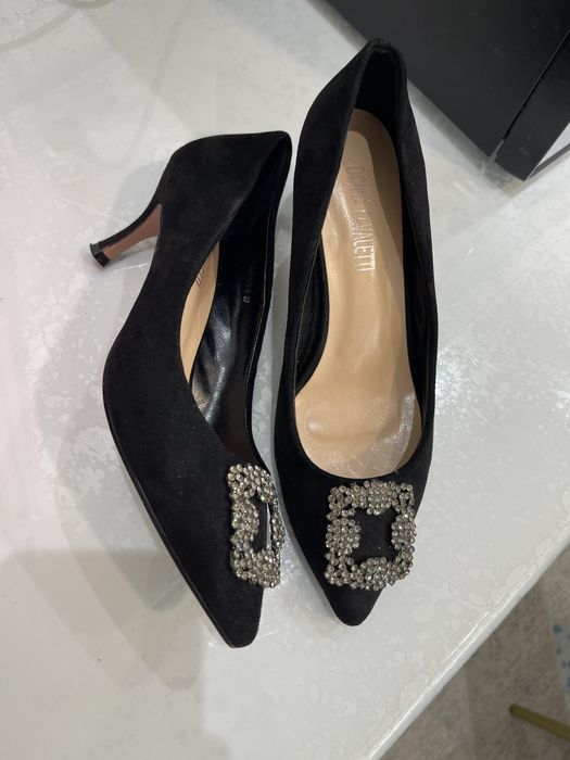 Туфли черные замшевые