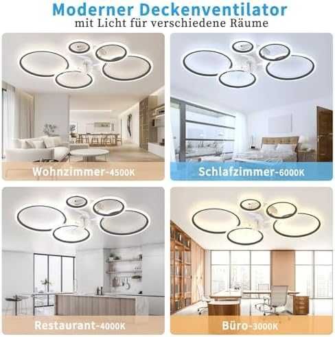 MiiR LED таванен вентилатор с осветление 100 см с дистанционно