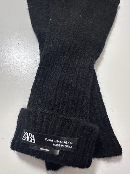 Дамски ръкавици Zara черни 5% вълна