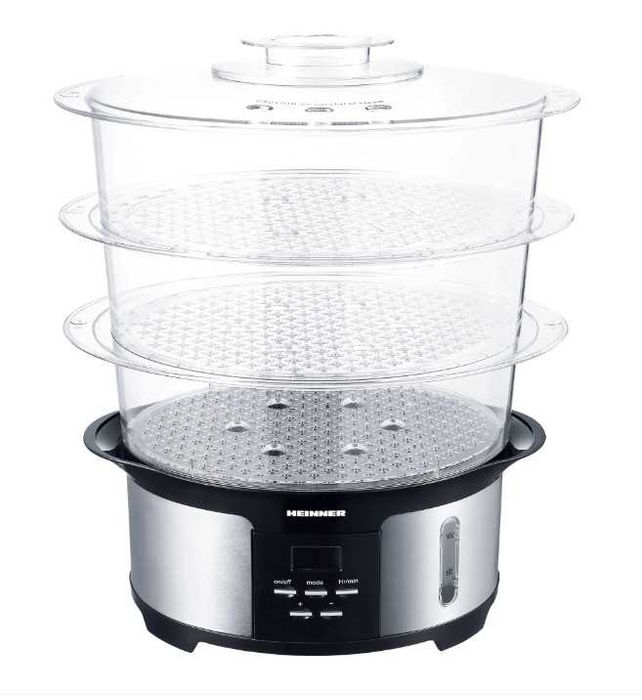 Aparat de gatit cu aburi Heinner Master Collection HSA-1000XMC, 1000 W, 12 l, Argintiu/Negru