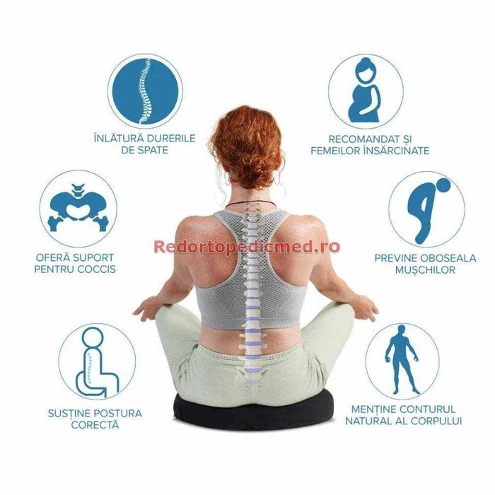 Perna ortopedica cu decupaj pentru coccis