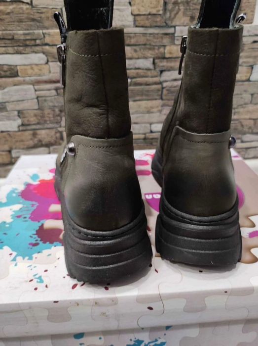 Дамски зимни боти естествена кожа намалени